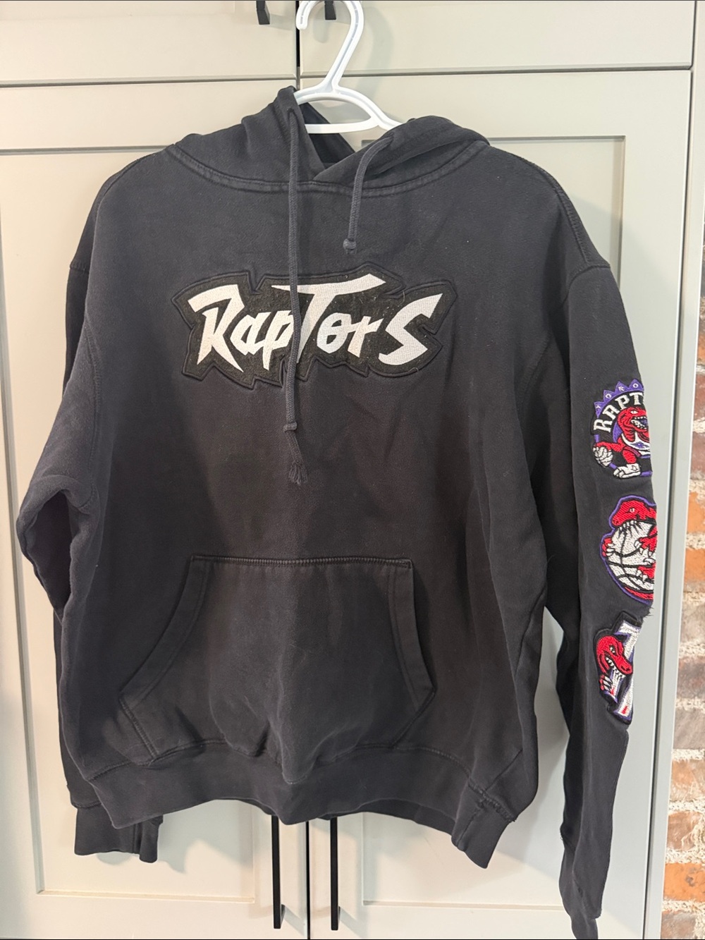 Mitchell & Ness Toronto Raptors Black Pullover Hoodie with Sleeve Logos